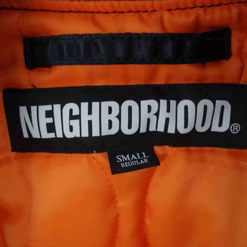 NEIGHBORHOOD ネイバーフッド 182TSNH-JKM01S EM.MA-1/N-JKT プリマロフト フライト ジャケット ブラック系 S【中古】