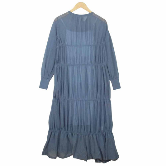Ron Herman ロンハーマン ギャザー ニット ワンピース グレー系 XS【中古】