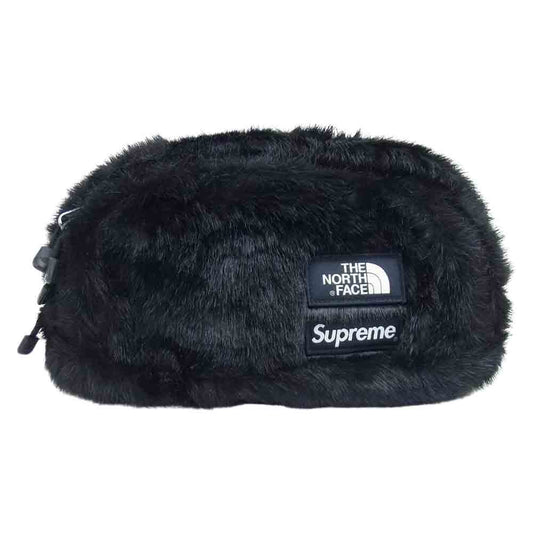 Supreme シュプリーム 20AW NF0A5G87 THE NORTH FACE Faux Fur Waist Bag ノースフェイス フェイク ファー ウエスト バッグ ブラック系【美品】【中古】