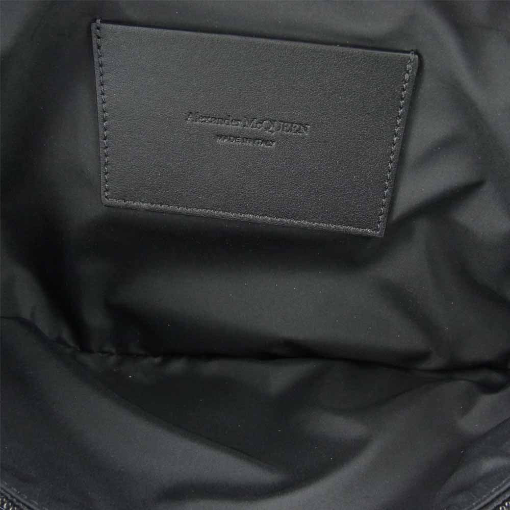 Alexander McQueen アレキサンダーマックイーン HARNES BUM BAG ロゴペイント ボディバッグ ブラック系【中古】