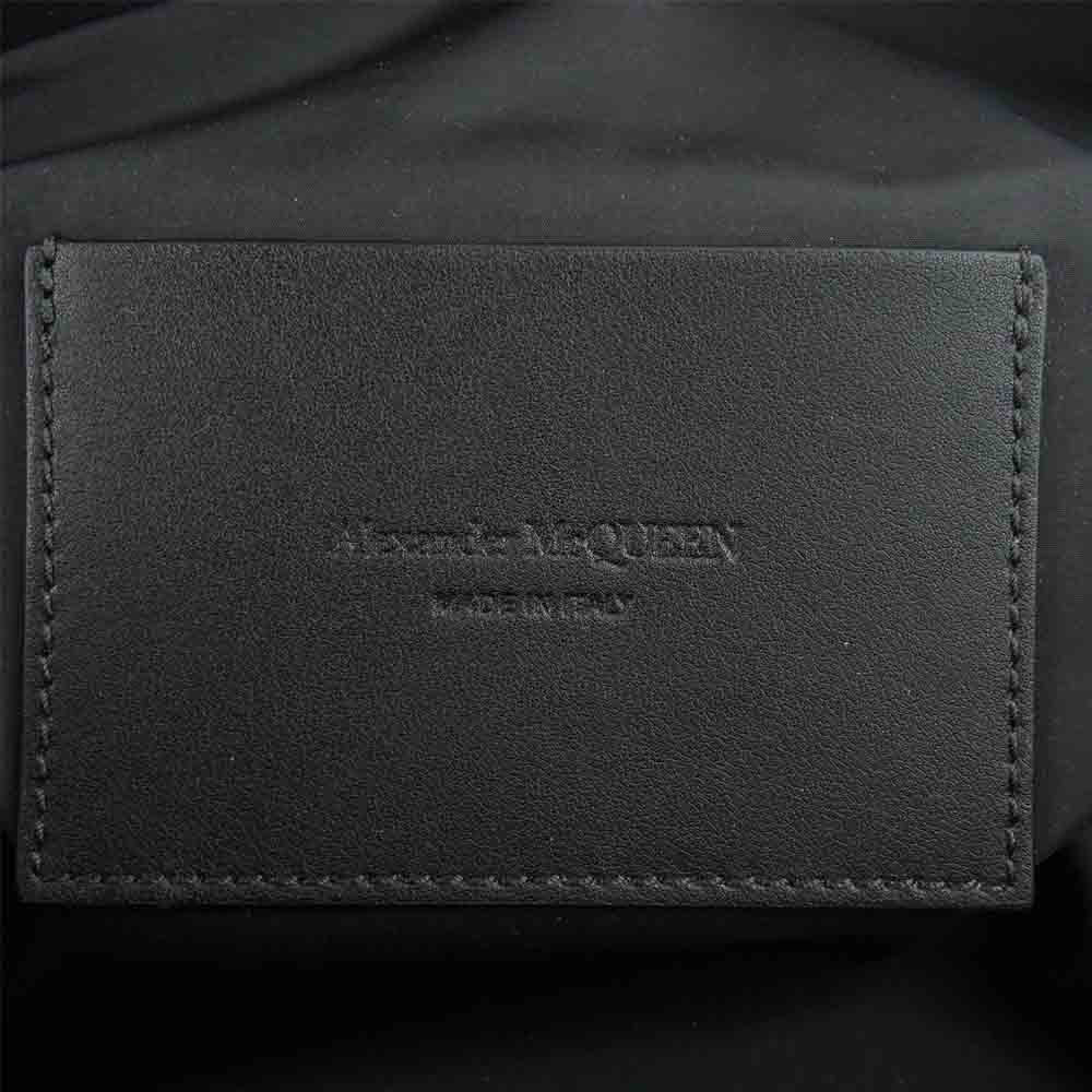 Alexander McQueen アレキサンダーマックイーン HARNES BUM BAG ロゴペイント ボディバッグ ブラック系【中古】