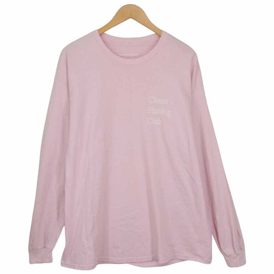 カオスフィッシングクラブ ロゴ プリント Tシャツ ピンク系 XL【中古】