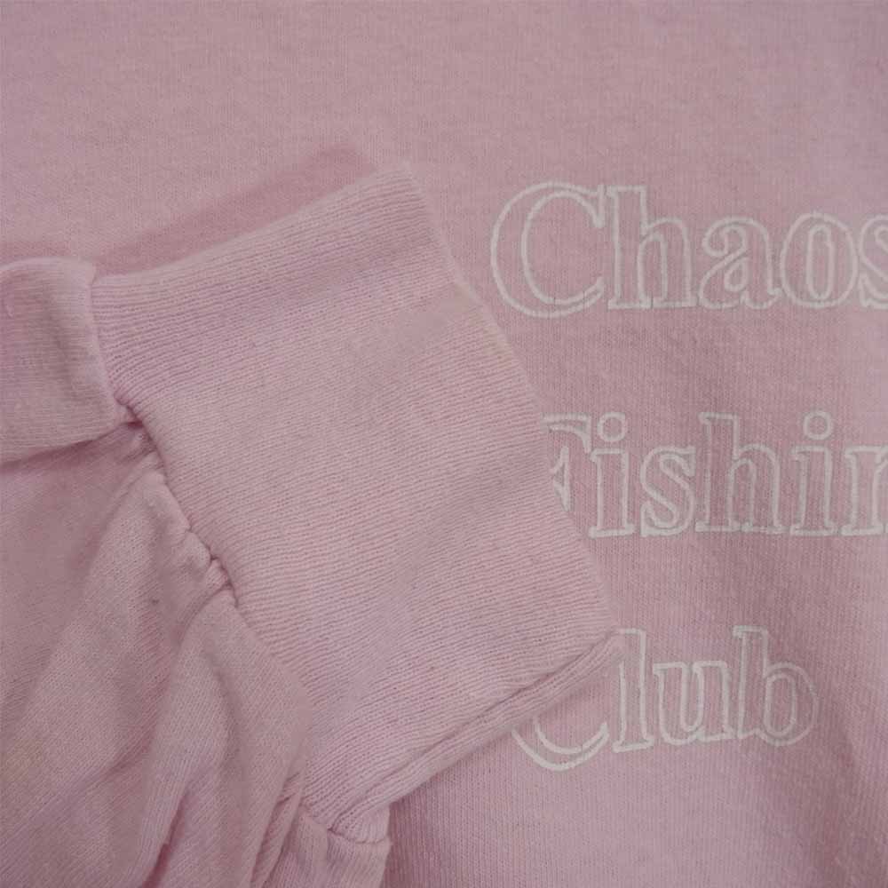 カオスフィッシングクラブ ロゴ プリント Tシャツ ピンク系 XL【中古】