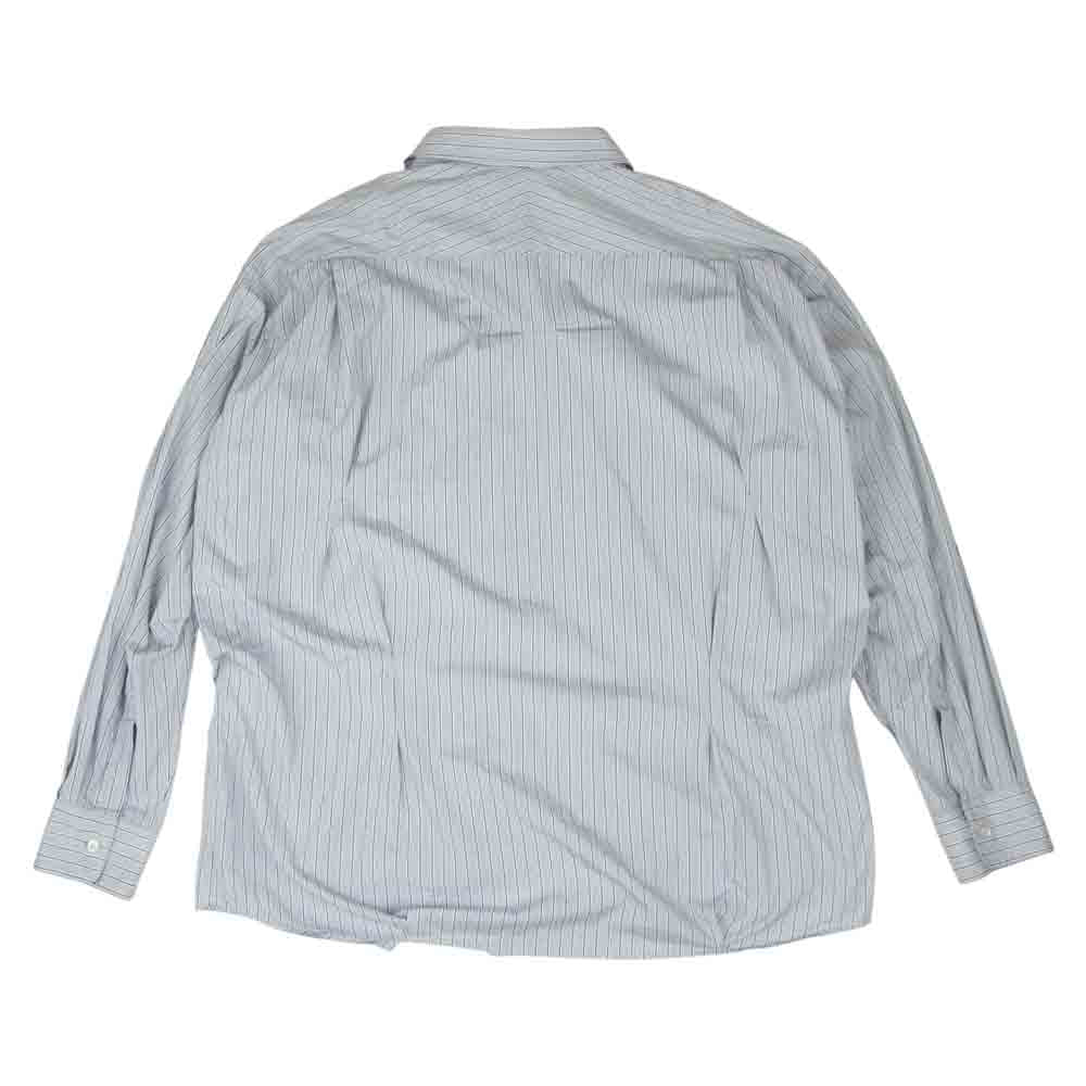 N.HOOLYWOOD エヌハリウッド THOMAS MASON トーマスメイソン ストライプ シャツ グレー系 42【中古】