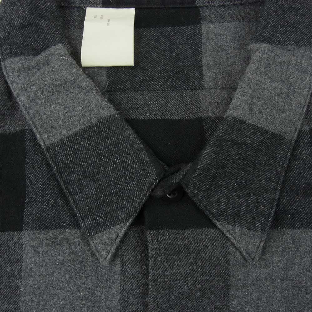 N.HOOLYWOOD エヌハリウッド 18AW 182-SH14-031 オーバーサイズ チェック シャツ ブラック系 チャコール系 42【中古】