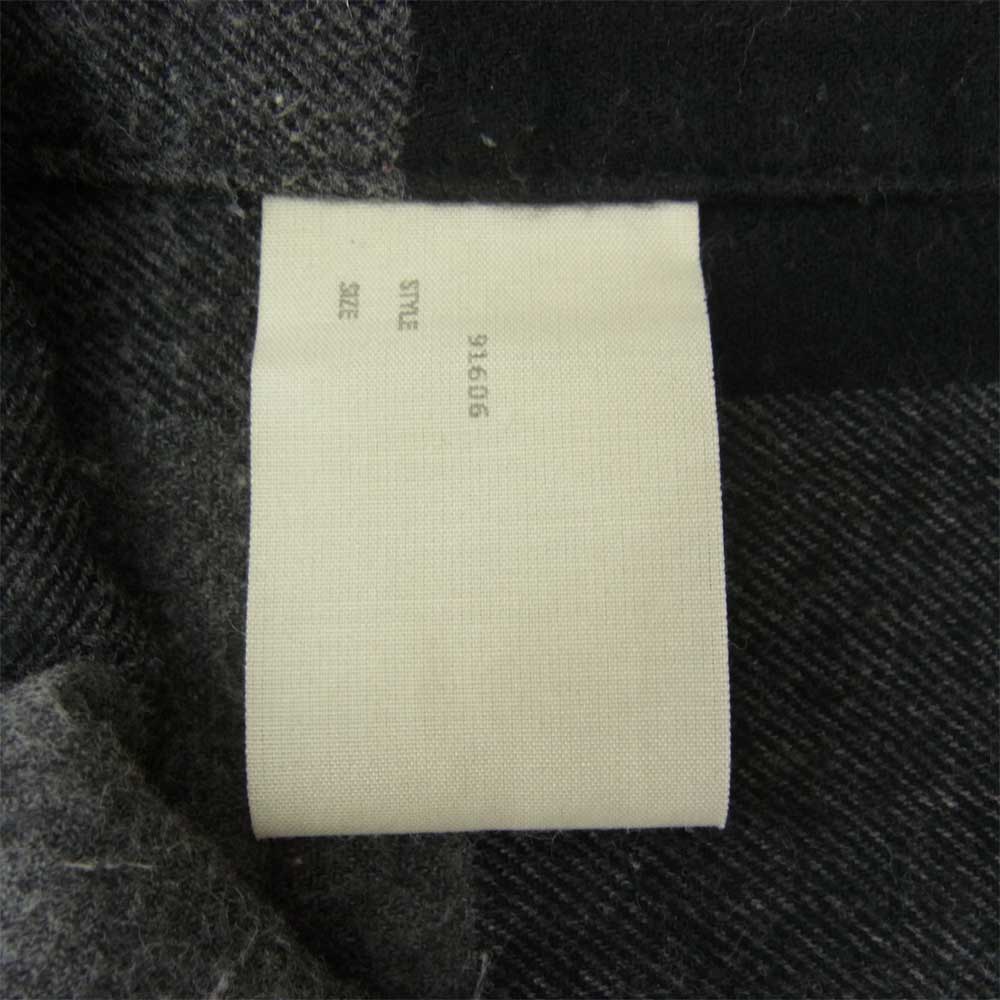 N.HOOLYWOOD エヌハリウッド 18AW 182-SH14-031 オーバーサイズ チェック シャツ ブラック系 チャコール系 42【中古】