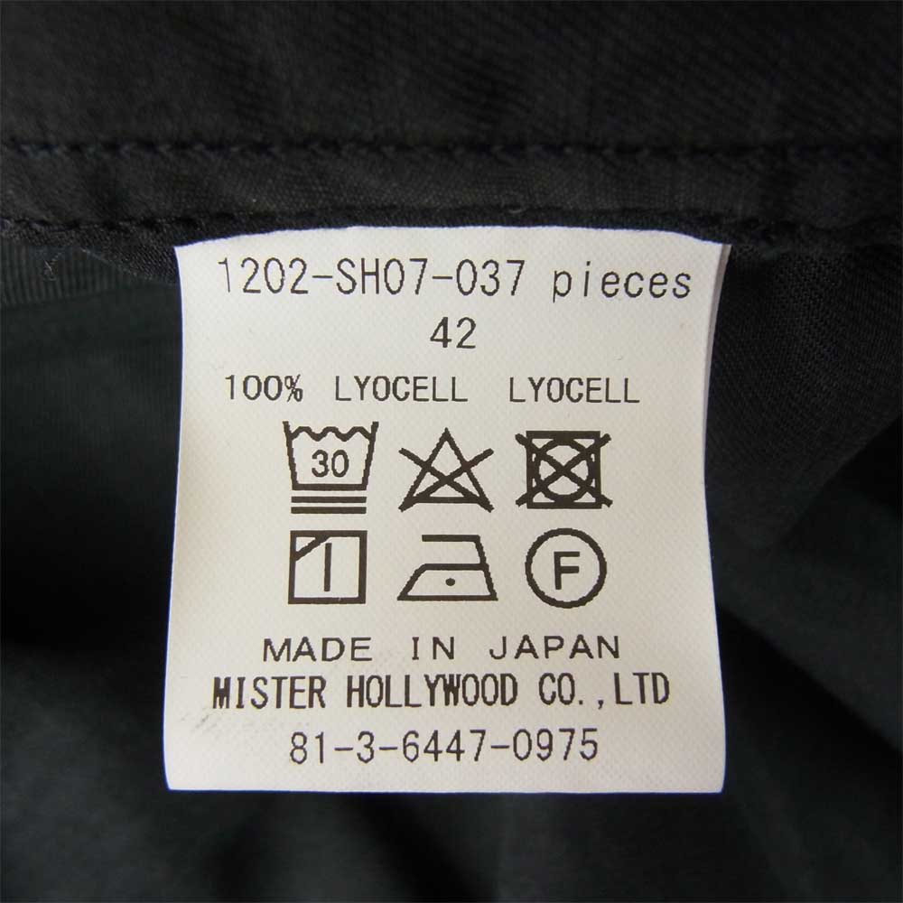 N.HOOLYWOOD エヌハリウッド 1202-SH07-037 ドロップショルダー ビッグ シャツ ブラック系 42【中古】