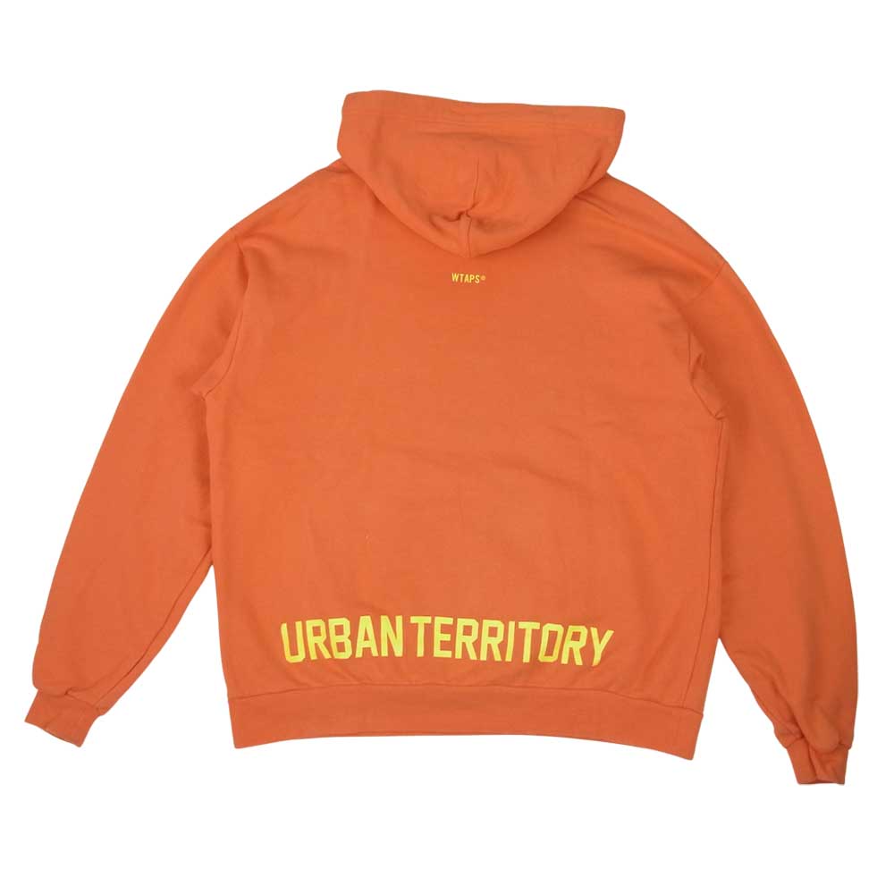 WTAPS ダブルタップス 18AW PLATOON SCREEN SWEAT HOODIE プルオーバー パーカー オレンジ系 4【中古】