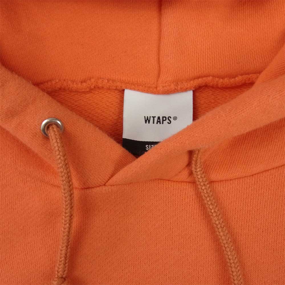 WTAPS ダブルタップス 18AW PLATOON SCREEN SWEAT HOODIE プルオーバー パーカー オレンジ系 4【中古】