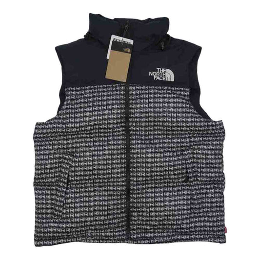 Supreme シュプリーム 21SS ND421021 国内正規品 the north face Studded Nuptse Vest ヌプシ ブラック系 ホワイト系 L【新古品】【未使用】【中古】