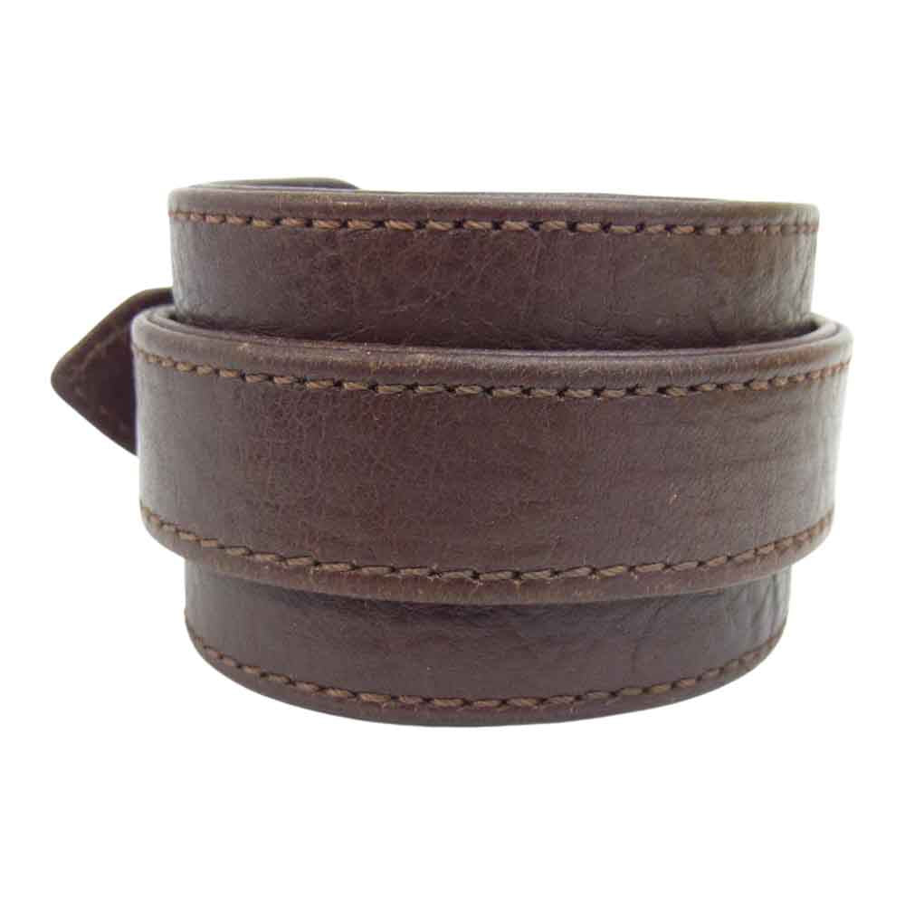 CHROME HEARTS クロムハーツ（原本無） R&R ロックンロール レザー ブレスレット ブラウン系【中古】