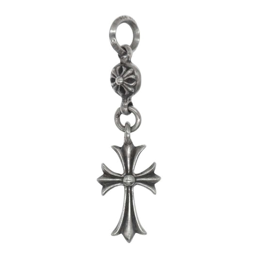 CHROME HEARTS クロムハーツ（原本無） 1ボール タイニー CHクロス チャーム ネックレス トップ シルバー系【中古】
