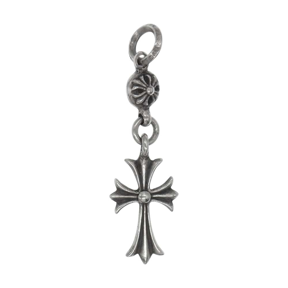 CHROME HEARTS クロムハーツ（原本無） 1ボール タイニー CHクロス チャーム ネックレス トップ シルバー系【中古】