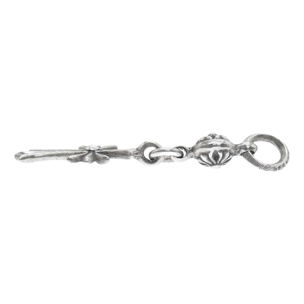 CHROME HEARTS クロムハーツ（原本無） 1ボール タイニー CHクロス チャーム ネックレス トップ シルバー系【中古】