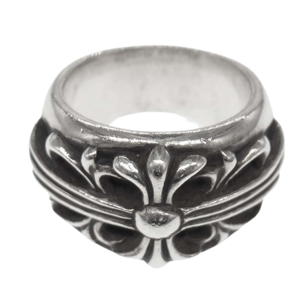 CHROME HEARTS クロムハーツ（原本無） FLRL CRS RING フローラル クロス リング シルバー系【中古】