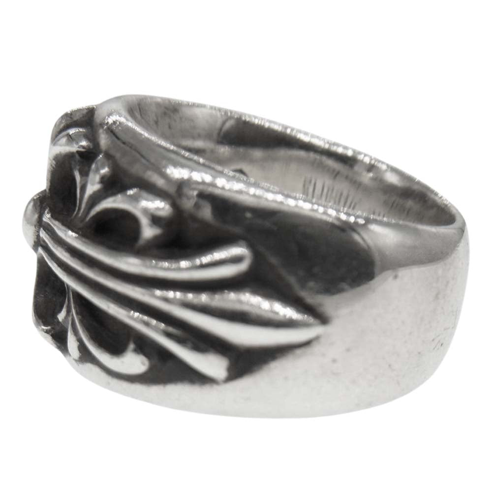 CHROME HEARTS クロムハーツ（原本無） FLRL CRS RING フローラル クロス リング シルバー系【中古】
