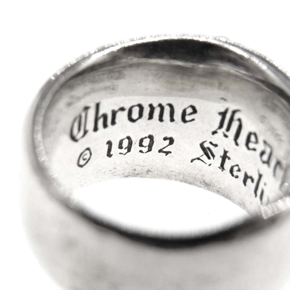 CHROME HEARTS クロムハーツ（原本無） FLRL CRS RING フローラル クロス リング シルバー系【中古】