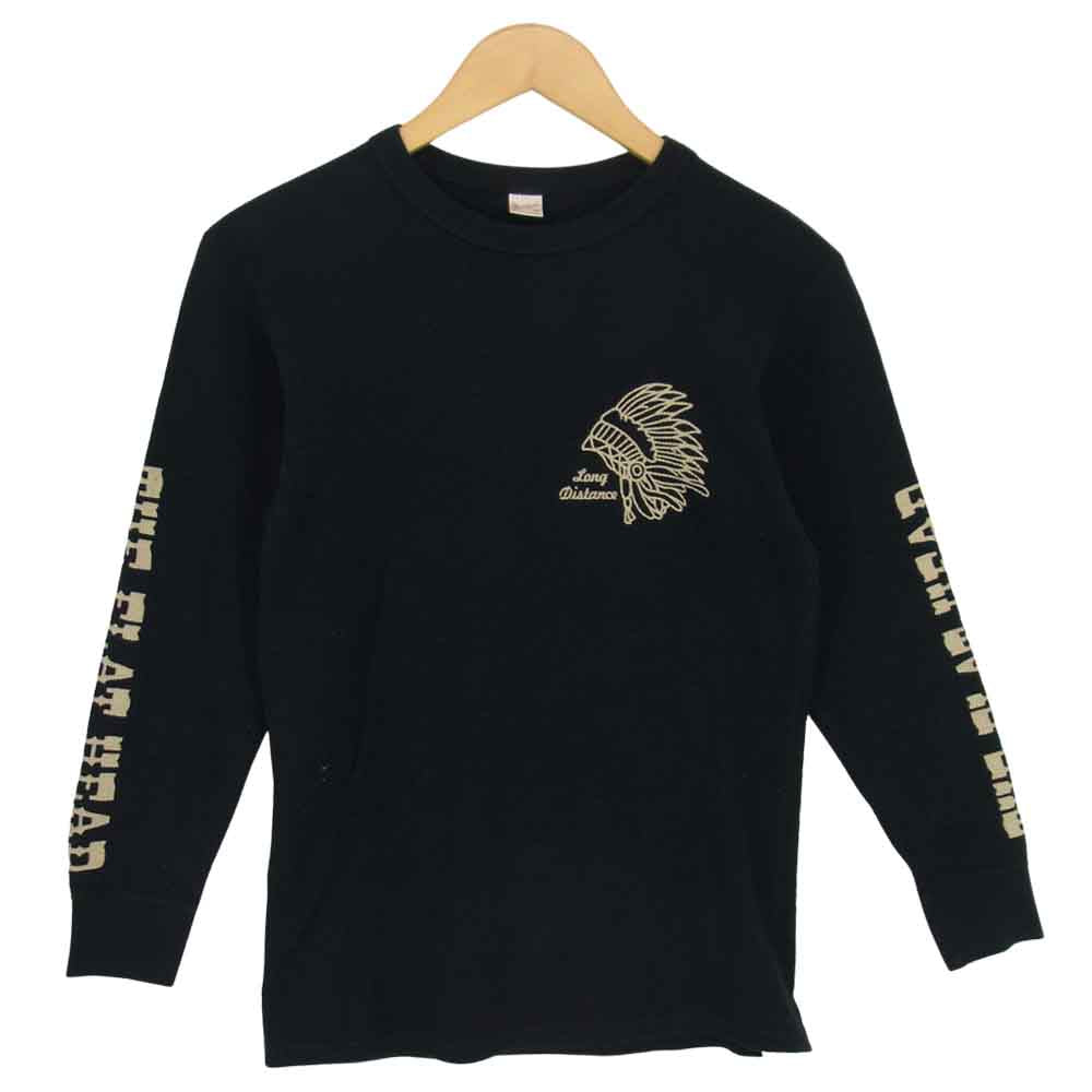 THE FLAT HEAD ザフラットヘッド プリント　サーマル カットソー ブラック系 38【中古】