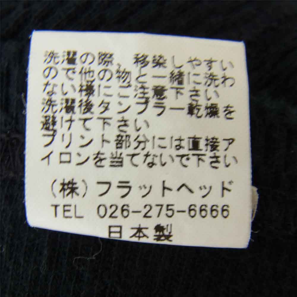 THE FLAT HEAD ザフラットヘッド プリント　サーマル カットソー ブラック系 38【中古】