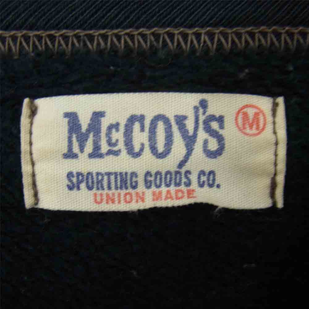 The REAL McCOY'S ザリアルマッコイズ 前V プリント クルーネック スウェット トレーナー ブラック系 M【中古】