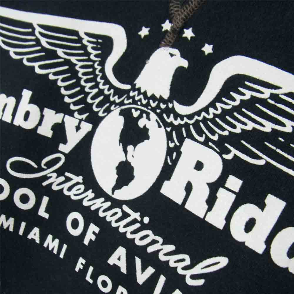 The REAL McCOY'S ザリアルマッコイズ 前V プリント クルーネック スウェット トレーナー ブラック系 M【中古】