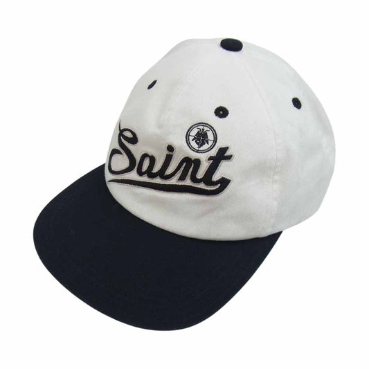 セント マイケル CAP SAINT WHITE × BLACK キャップ ブラック系 ホワイト系【中古】
