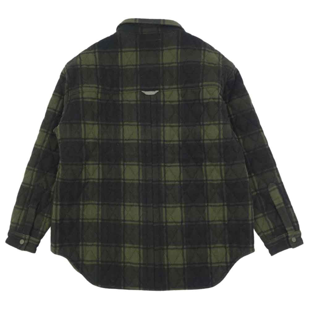READY MADE レディメイド BLANKET CHECK SHIRTS ブランケット チェック シャツ オーバーサイズ キルティング シャツ ジャケット カーキ系 2【極上美品】【中古】