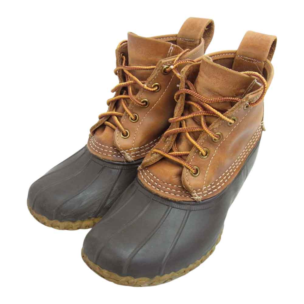 L.L.Bean エルエルビーン USA製 BEAN BOOTS 5ホール ビーン ブーツ ブラウン系 足入れ実寸サイズ24㎝【中古】