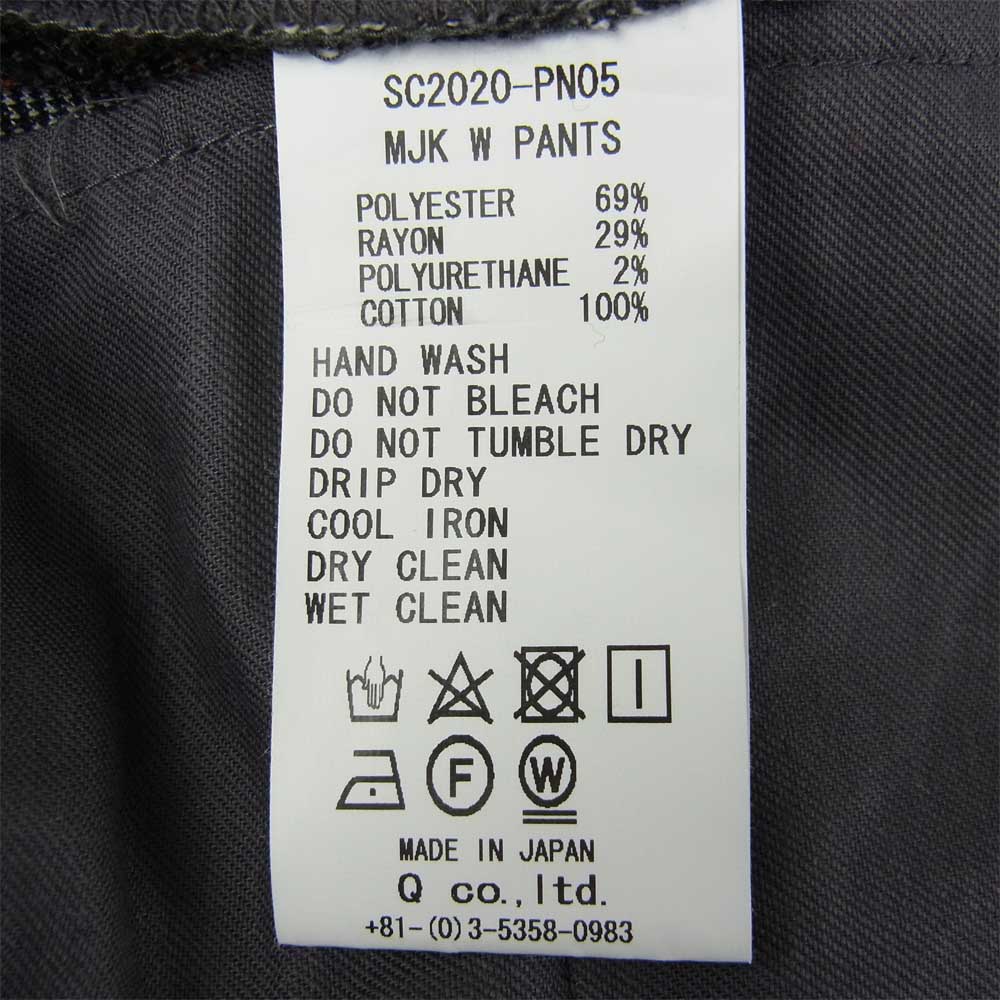 サノバチーズ SC2020-PN05 MJK W PANTS チェック パンツ ブラック系 S【中古】