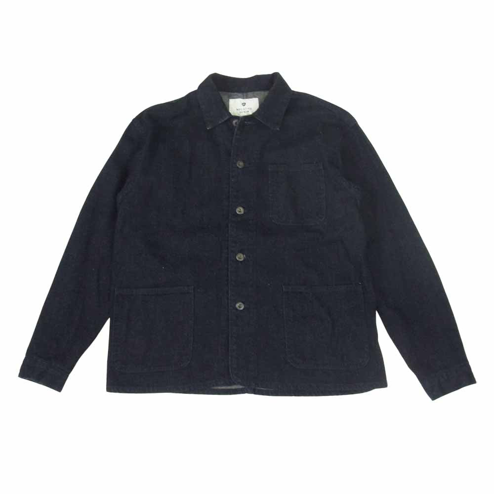 ネガティブデニム Denim Coverall デニム インディゴ カバーオール 月桂樹ボタン インディゴブルー系 2【中古】