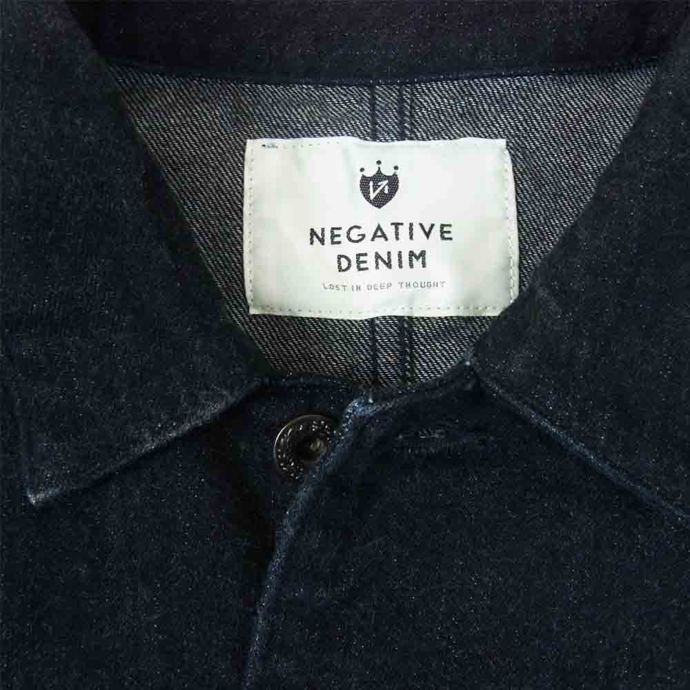 ネガティブデニム Denim Coverall デニム インディゴ カバーオール 月桂樹ボタン インディゴブルー系 2【中古】