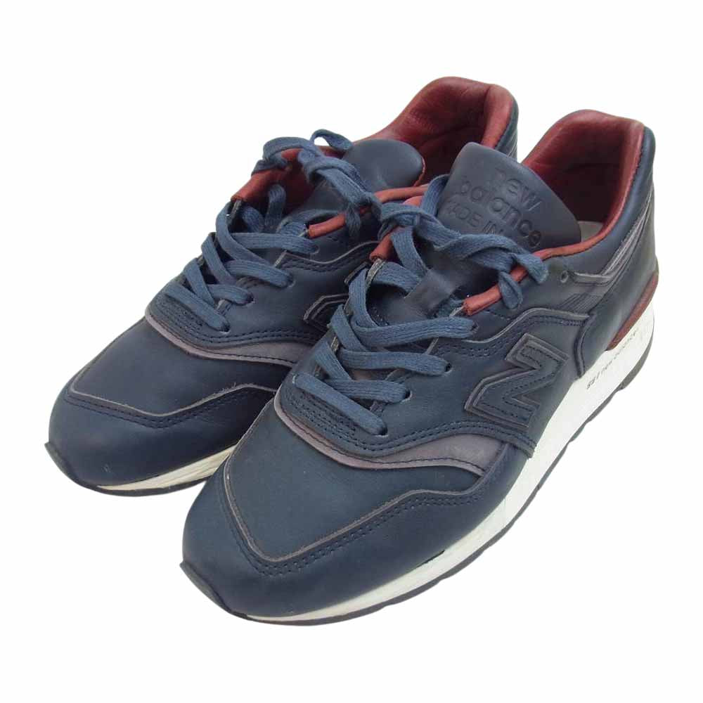 NEW BALANCE ニューバランス USA製 997 BEXP HORWEEN LEATHER ホーウィン レザー ネイビー系 24cm【中古】