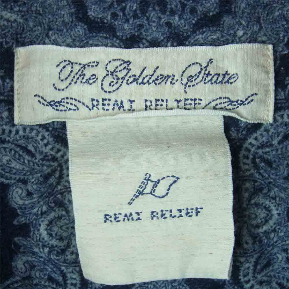 REMI RELIEF レミレリーフ B2nd別注 フラワースタッズ コンチョボタン デニム ダウン ベスト インディゴブルー系 M【美品】【中古】