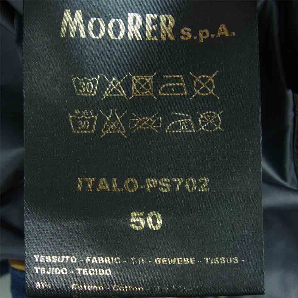 ムーレー PS702 ITALO デニムシェル USED加工 ダウン ジャケット インディゴブルー系 50【美品】【中古】