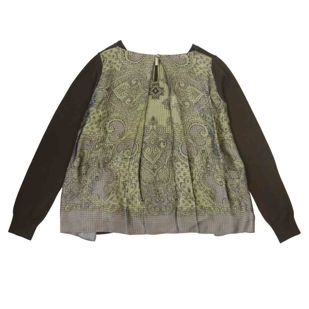 Sacai サカイ 10-01316 バック 切替 ニット ブラウン系 2【中古】