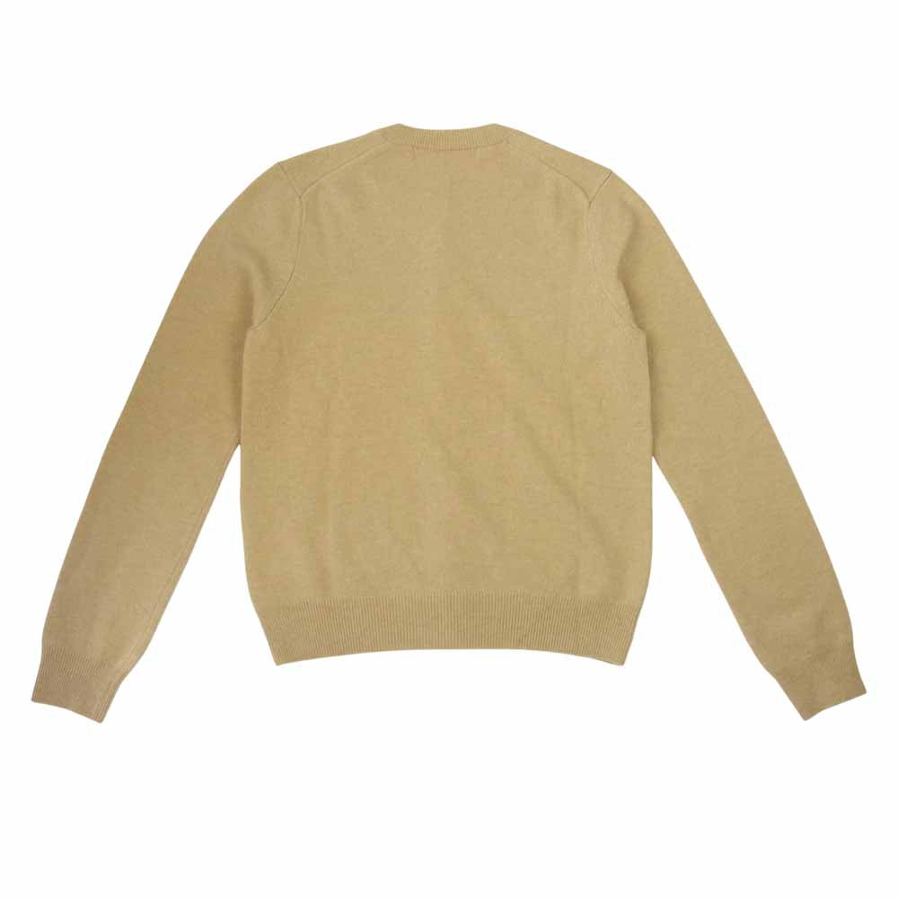 COMME des GARCONS コムデギャルソン AZ-N023 PLAY プレイ ウール ニット カーディガン ベージュ系 M【中古】