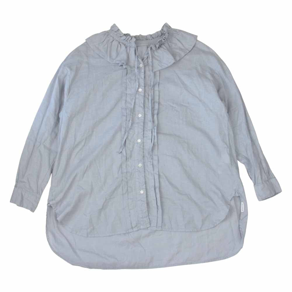 ネストローブ 01213-1035-1 UpcycleLino ラッフルカラー ブラウス ハンガー付き ブルー系 F【極上美品】【中古】