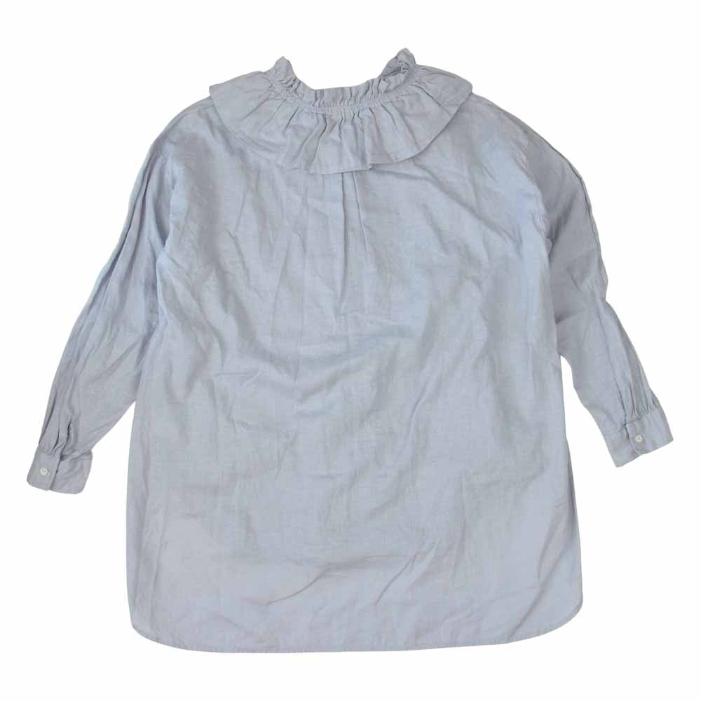 ネストローブ 01213-1035-1 UpcycleLino ラッフルカラー ブラウス ハンガー付き ブルー系 F【極上美品】【中古】