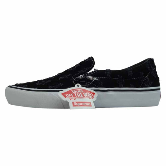 Supreme シュプリーム 20SS × Vans Hole Punch Denim Slip-On Pro バンズ スリッポン ブラック系 26.5cm【新古品】【未使用】【中古】