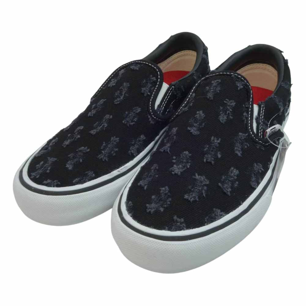 Supreme シュプリーム 20SS × Vans Hole Punch Denim Slip-On Pro バンズ スリッポン ブラック系 26.5cm【新古品】【未使用】【中古】