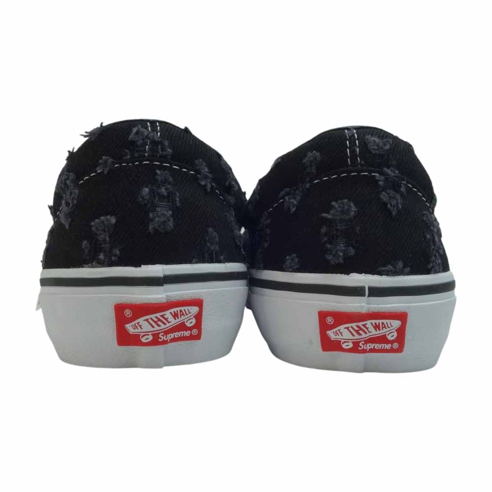 Supreme シュプリーム 20SS × Vans Hole Punch Denim Slip-On Pro バンズ スリッポン ブラック系 26.5cm【新古品】【未使用】【中古】