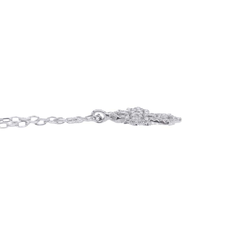 Samantha Tiara サマンサティアラ K18WG クロス ダイヤモンド ネックレス シルバー系【中古】