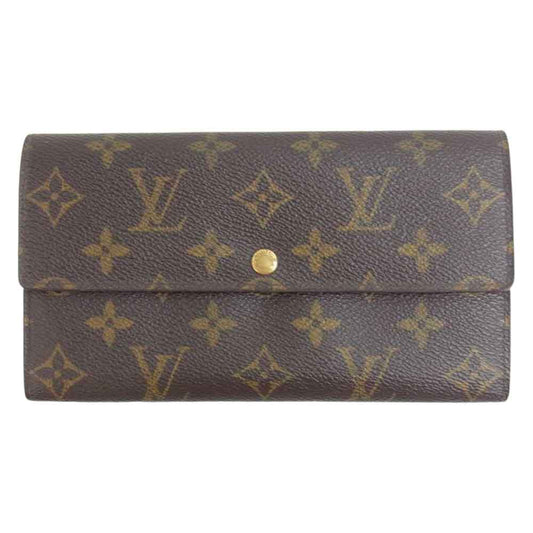 LOUIS VUITTON ルイ・ヴィトン M61725 モノグラム ポルト モネ クレディ ブラウン系【中古】