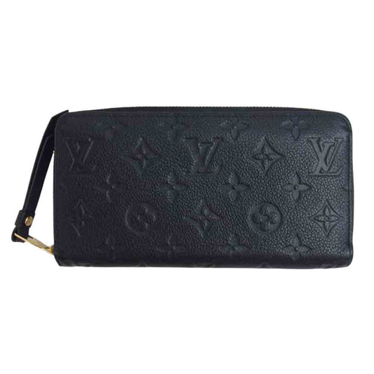 LOUIS VUITTON ルイ・ヴィトン M60571 モノグラム アンプラント ジッピー ウォレット ブラック系【中古】
