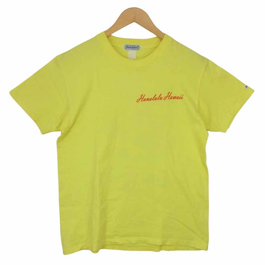 TAILOR TOYO テイラー東洋 SUNSURF サンサーフ プリント Tシャツ イエロー系 M【中古】