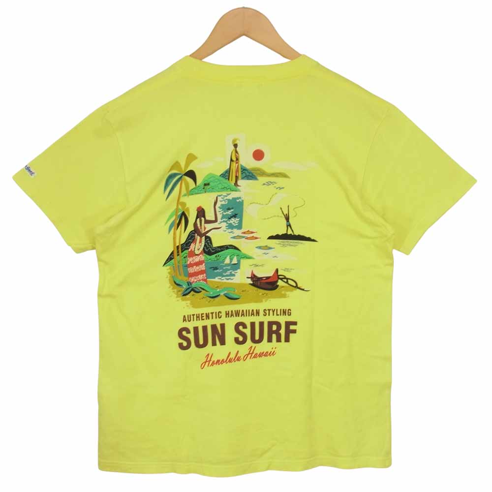TAILOR TOYO テイラー東洋 SUNSURF サンサーフ プリント Tシャツ イエロー系 M【中古】