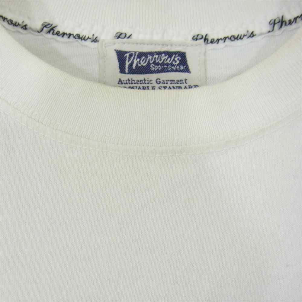 Pherrow's フェローズ プリント Tシャツ ホワイト ホワイト系【中古】