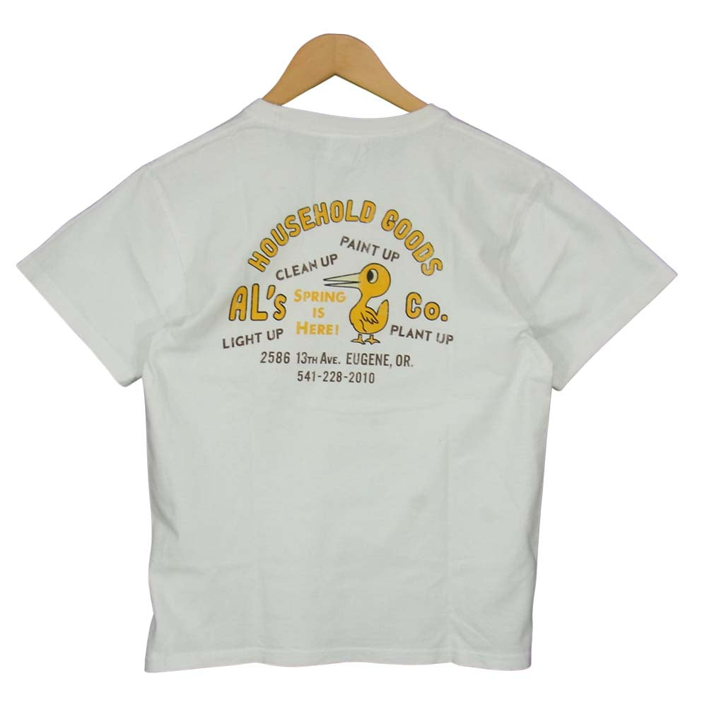 Pherrow's フェローズ プリント Tシャツ ホワイト ホワイト系 S【中古】
