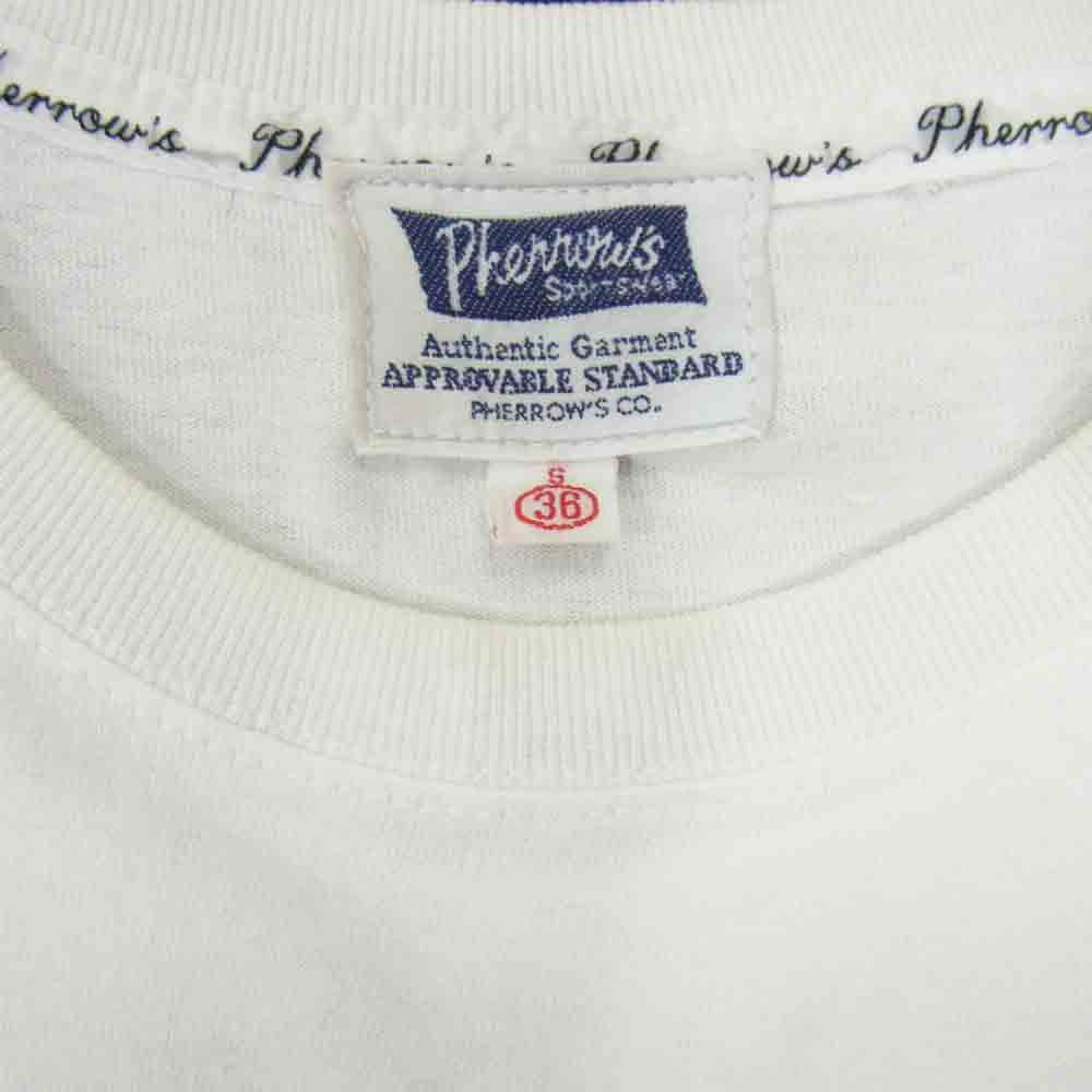 Pherrow's フェローズ プリント Tシャツ ホワイト ホワイト系 S【中古】