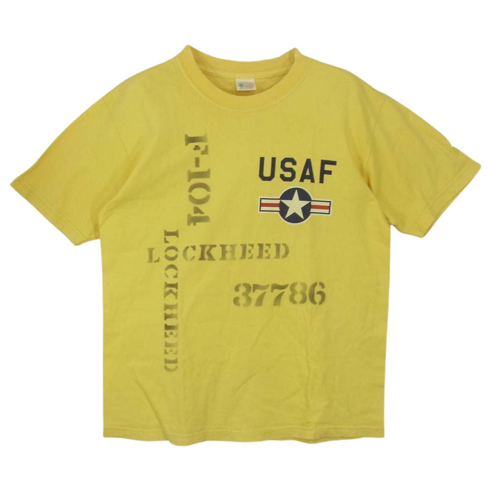 Buzz Rickson's バズリクソンズ USAF プリント Tシャツ イエロー系【中古】